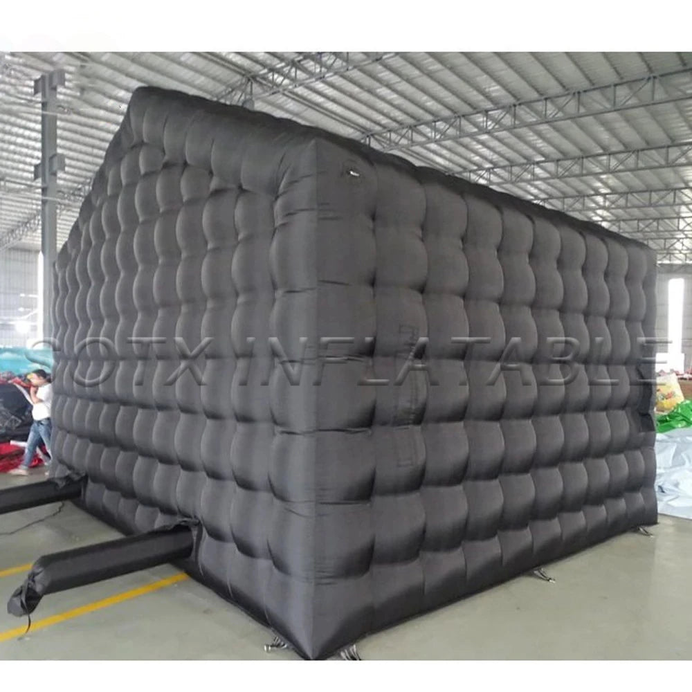 For Outdoor Use Large Black Inflatable Nightclub Tent Wedding Cube Square Gazebo Event Big Portable Night Club Party Pavilion