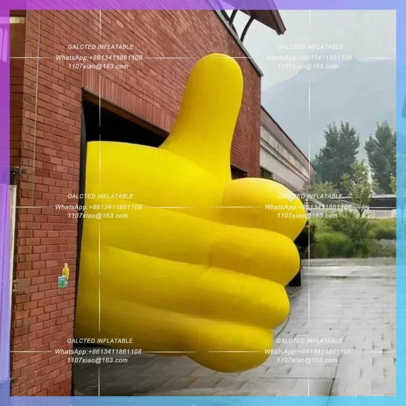 dopamine yellow atmosphere punch card Inflatable cartoon points praise thumbs up model praise life festival lighting props
