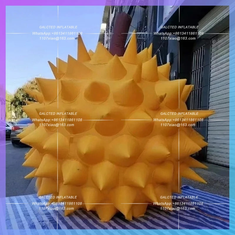 Inflatable Durian Fruit Balloon Factory Complete Giant Durian with Air Blower for Store Promotion