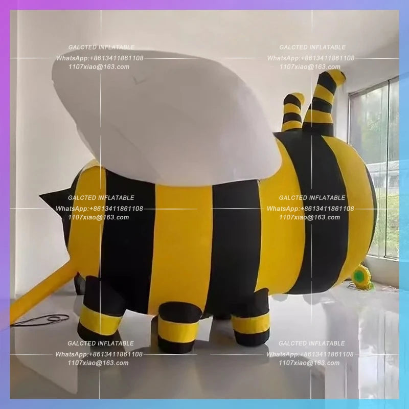 inflatable honeybee flying bee Customize logo farm  insect for beneficial animal protection theme activity