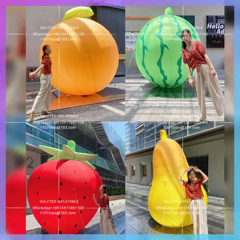 pear fruit air mold fruit fair Inflatable cartoon orange strawberry  diversion mall atrium decoration beauty Chen
