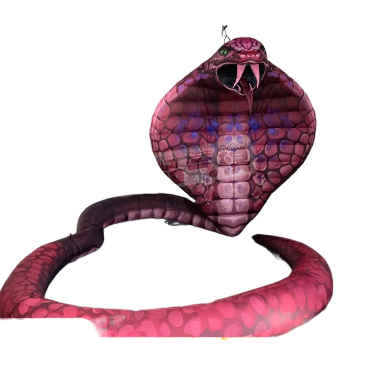 Giant Inflatable Realistic Cobra - Perfect for Halloween Bar and Mall Decorations, Event Props, and Zoo Displays