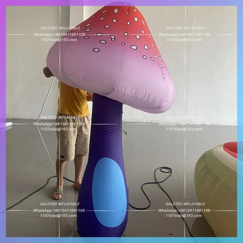 luminescent plant simulation jungle Inflatable mushroom gas model theme park party atmosphere layout camping lawn custom props