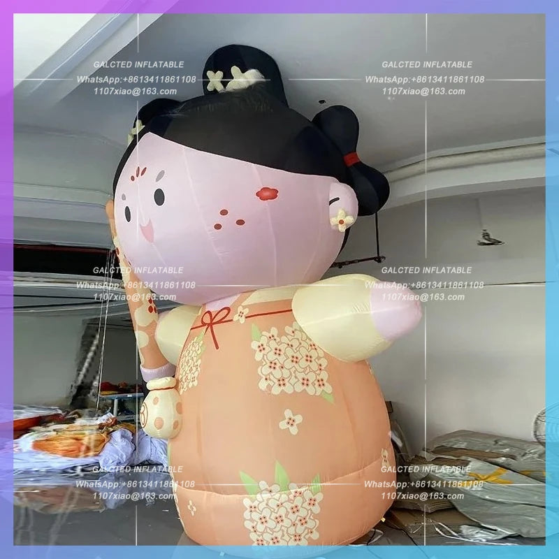 xiaodouyuan Osmanthus mid-autumn Inflatable cartoon Hanfu Doll Model Festival take a brush Tang dynasty dress Chinese style girl