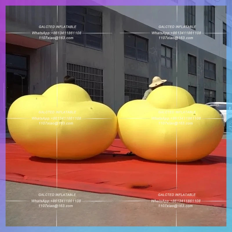 blower power oxford material Huge yellow inflatable gold bullion continue  for 2025 new year decoration