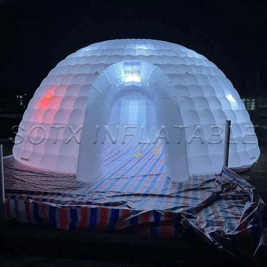 Events Party Advertising 2023 Hot Sale 8m Diameter or Custom Giant Inflatable Dome Tent Igloo Marquee with Free Air Blower For