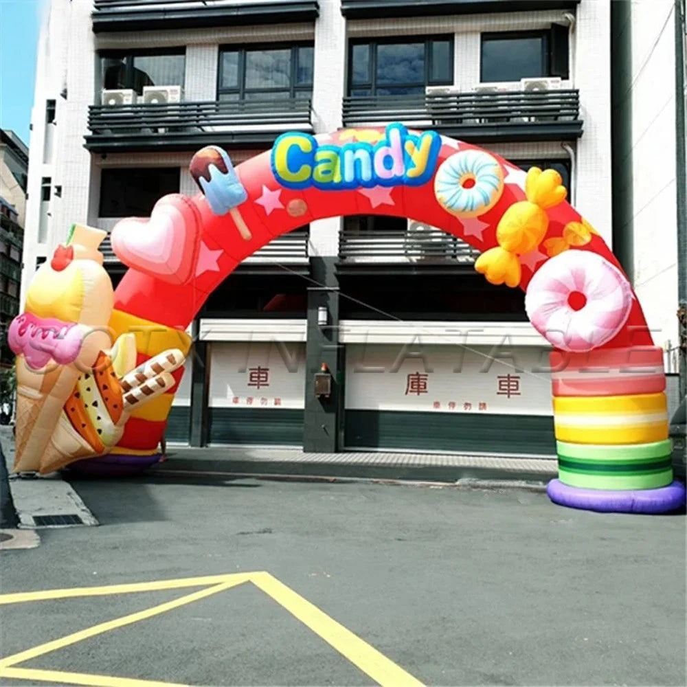 For Halloween Decoration Outdoor Inflatable Clown Arch Circus Entry Decor Giant Clown Model Entrance Archway Welcome Door Gate