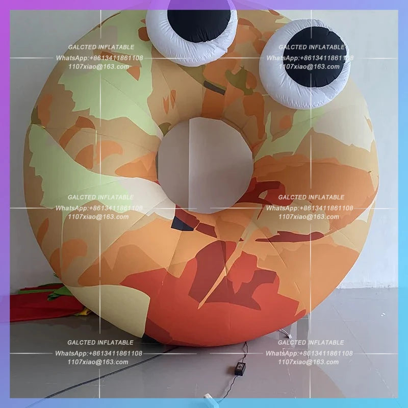 bagel doughnut air mold Inflatable bread croissant bagel custom CARB festival bread head bazaar drain