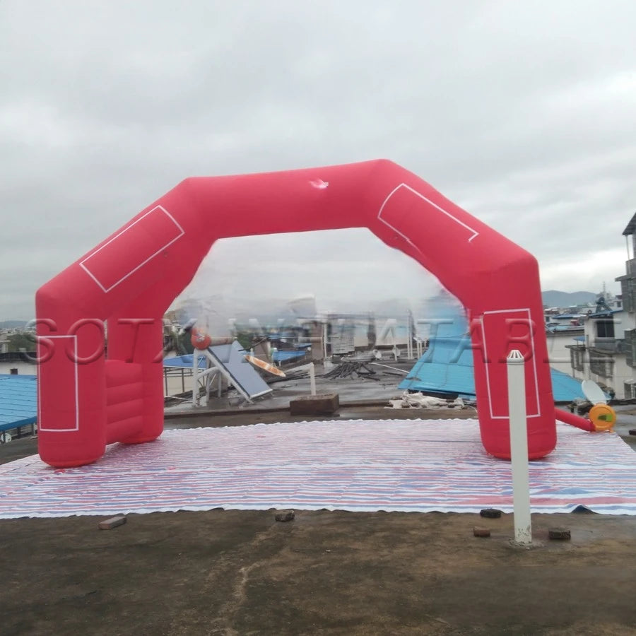 doors for Triathlon 6x3.8m free standing balloon inflatable tubular entrance,4 legs start finish line arch