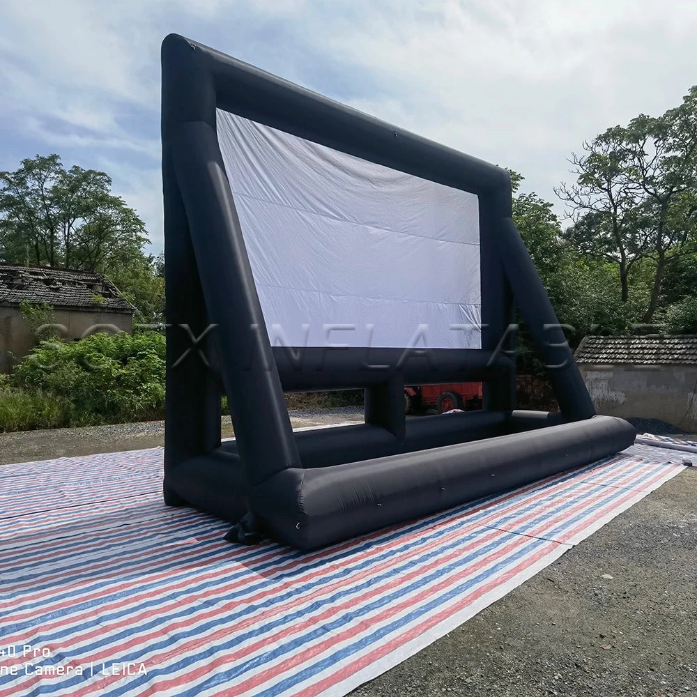 Screen with blower Outdoor giant projector screen foldable portable Inflatable outdoor movie screen for Drive-In Movie Theaters