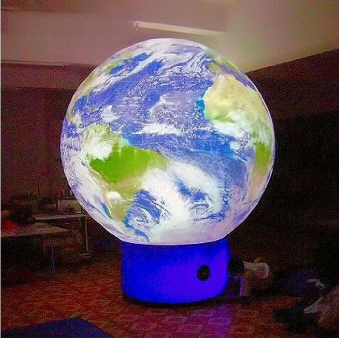 Event Promotion 3.5m Tall New Design Inflatable Earth Globe Inflatable Earth Ball with Lights for Advertising