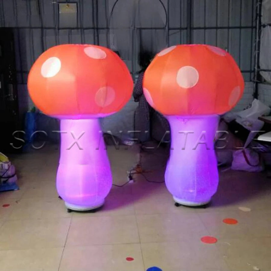 parties or events Wonderful inflatable LED lighting mushroom decoration, air blown mushroom model for