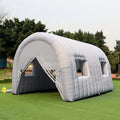 Inflatable Tunnel 6X4.6X4.1M Grey Tent With Windows &Curtains Arched Shelter Archway Entrance For Exhibition Advertising Events