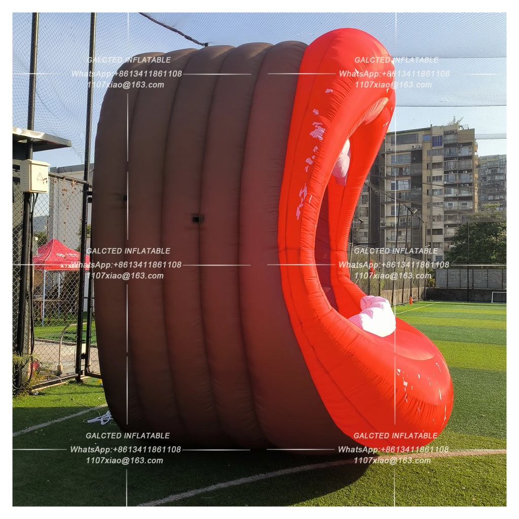 Inflatable Giant Smiling Mouth With Blower Giant Outdoor Advertising Event Display And Carnival Decoration
