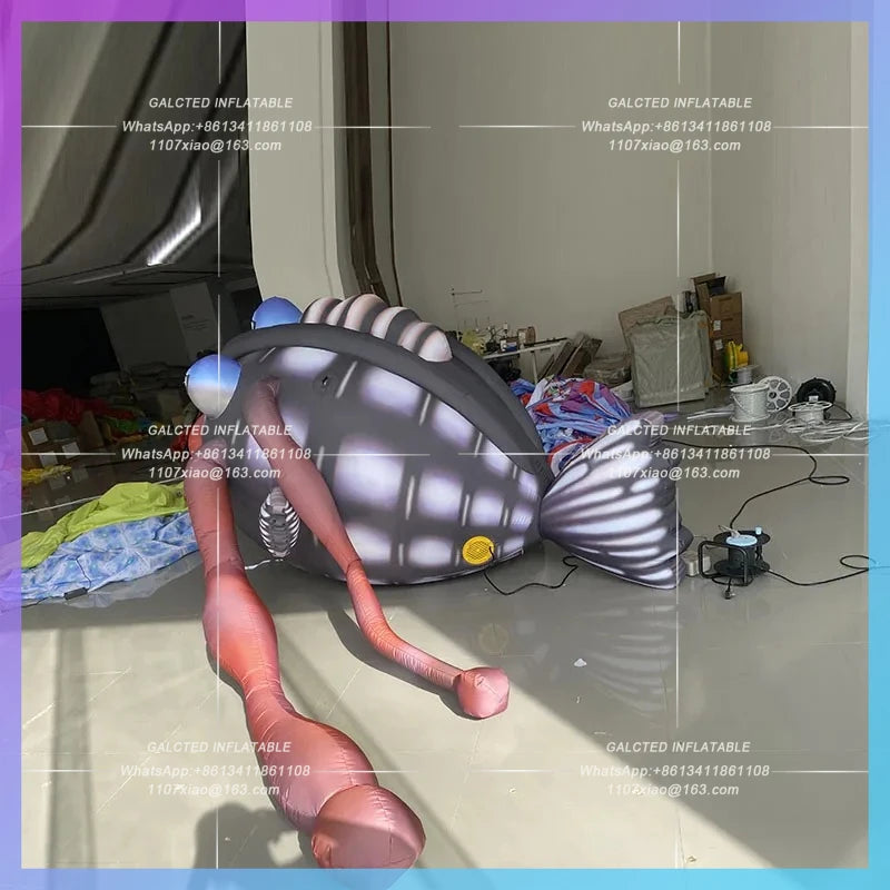 anglerfish lantern fish aquarium Inflatable mock-up deep-sea fish model  stage performance atmosphere lighting props