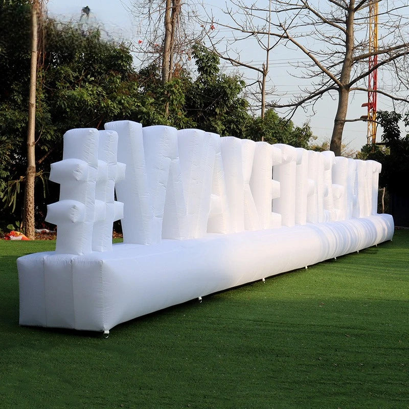 12.5x1.8 Meters Custom Made Inflatable Advertising Letters Board With LED Lights For Decoration - BG-M0199-2