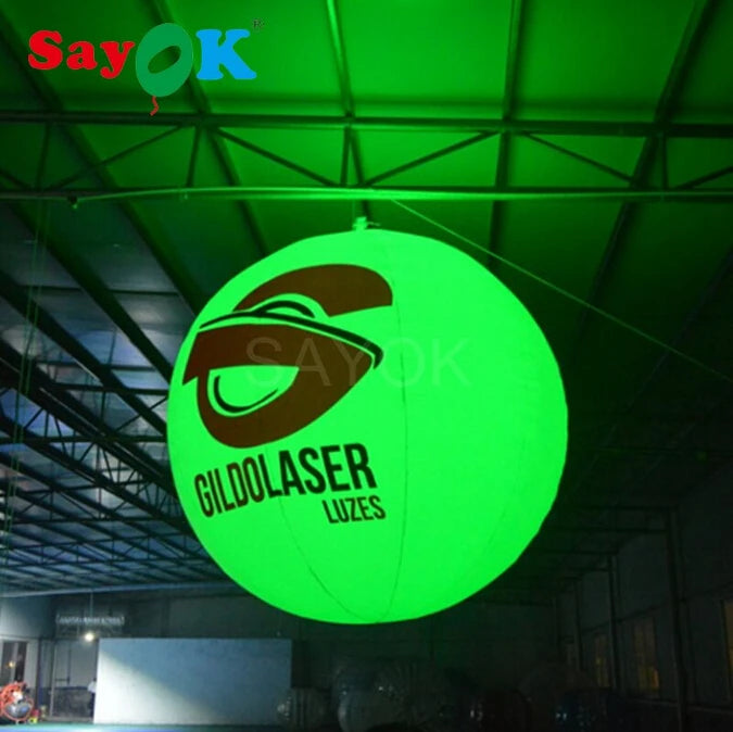 1.5m Inflatable LED Balloon Logo Customized Inflatable Hanging Ball for Concert Wedding Exhibition Events