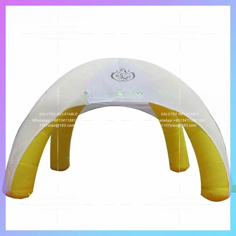 inflatable spider tent Custom made 12x6m 4legs large with yellow cover inflatable car garage tent structure for exhibition
