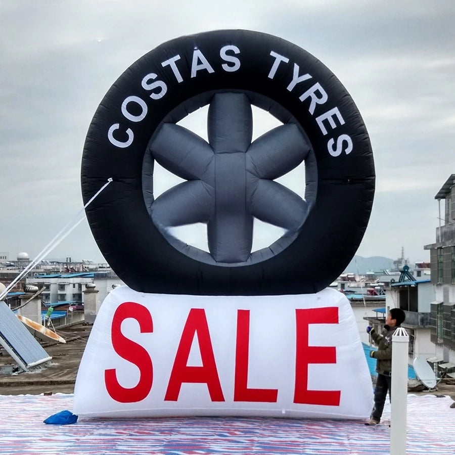 Model for Promotion Giant Inflatable Advertising Tire Balloon Inflatable Tyre
