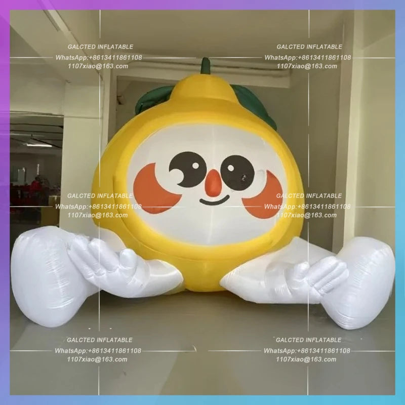 yellow sour fruit oxford material fruit doll Custom cartoon lemon people beverage shop plant park decoration