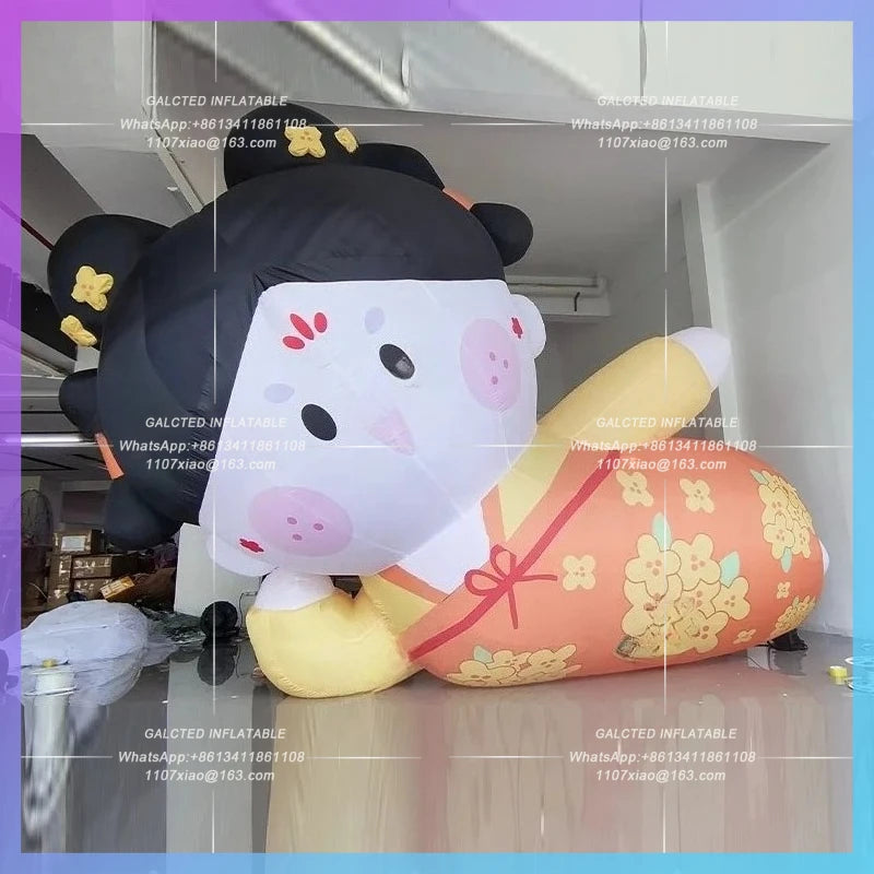 Tang dynasty dress lying Inflatable cartoon Xiao Douyuan Osmanthus model of the in mid-autumn lantern props