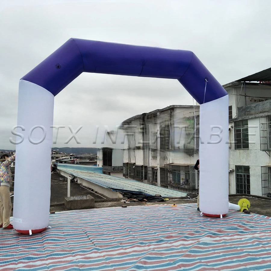 Event Supplier factory Customized start finish line arch balloon Inflatable sports Archway with free air fan by Athletic
