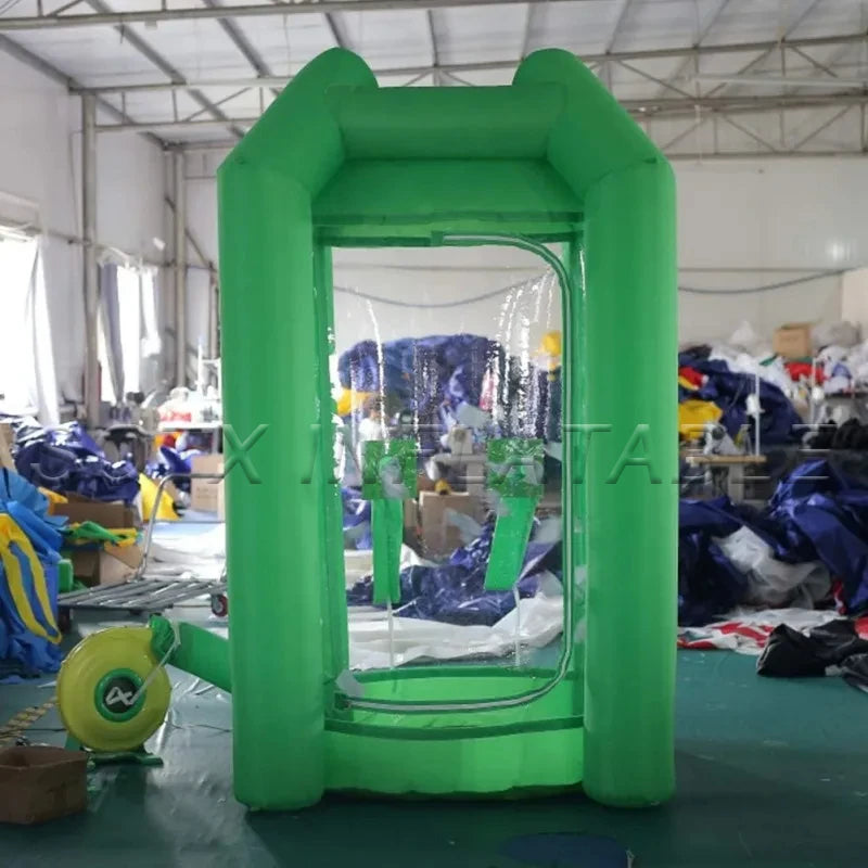 Promotion Events Inflatable Cash Box 1.5x2.5m Inflatable Money Cash Box Quick Inflated Money Grabber Catch Pavilion for