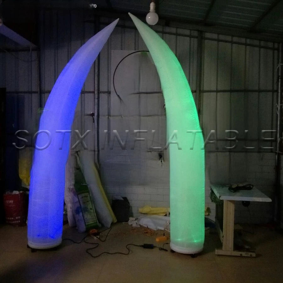 for Wedding 2 pcs Factory Directly 2.5 m H Inflatable Decoration Air Cone,illuminating ivory pillars