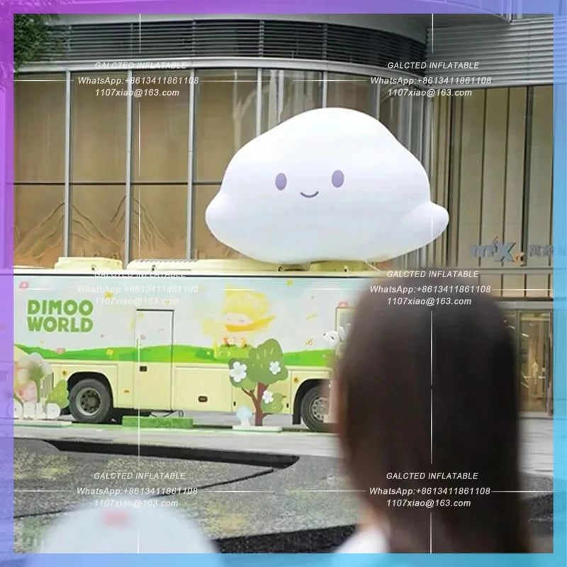 IP custom logo show camping market bar Inflatable Cartoon Cloud Model stage lighting props
