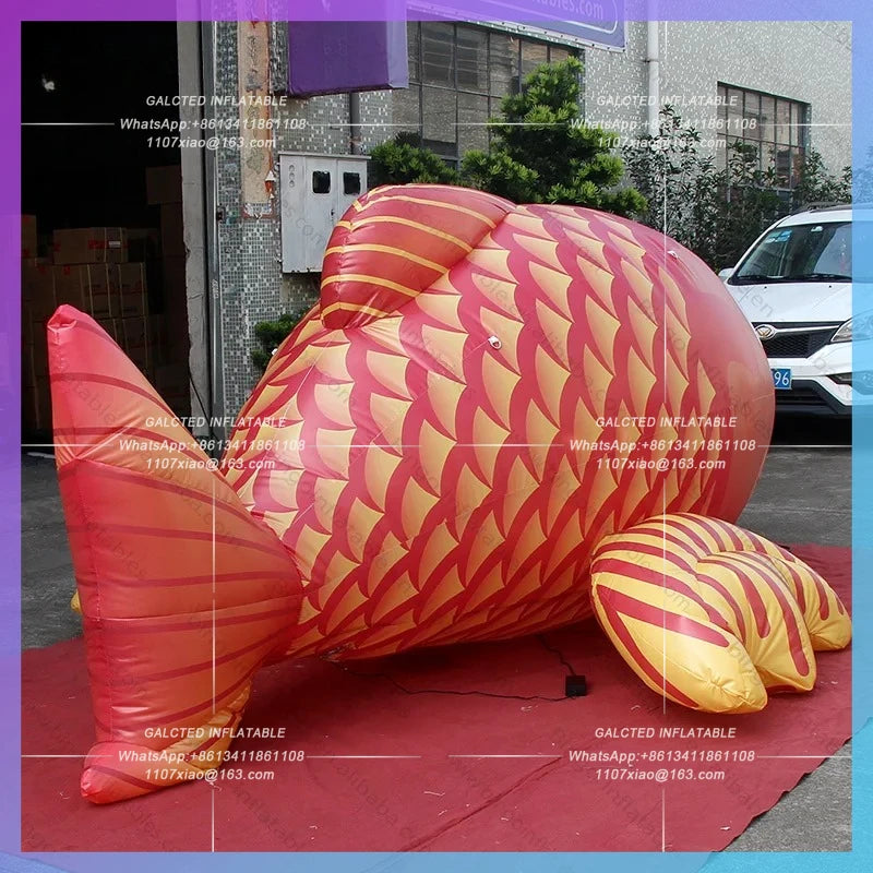 Inflatable Carp Fish Cartoon 4 Meters Length For Event Party Decoration