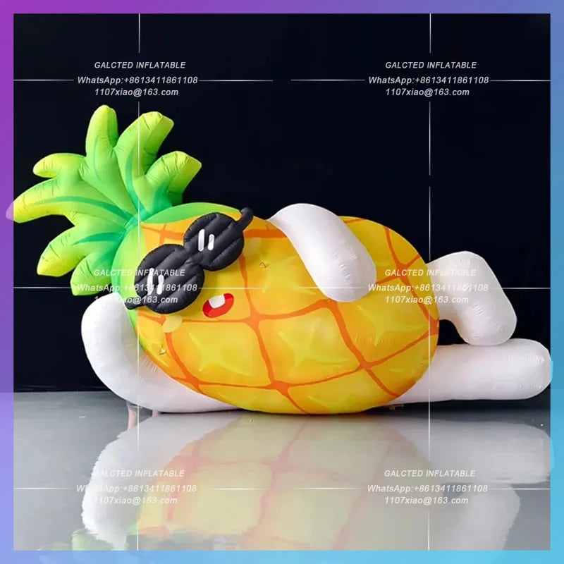 Model Enterprise mascot IP Inflatable Cartoon Pineapple Doll Air Custom Summer Fruit Festival fair drainage