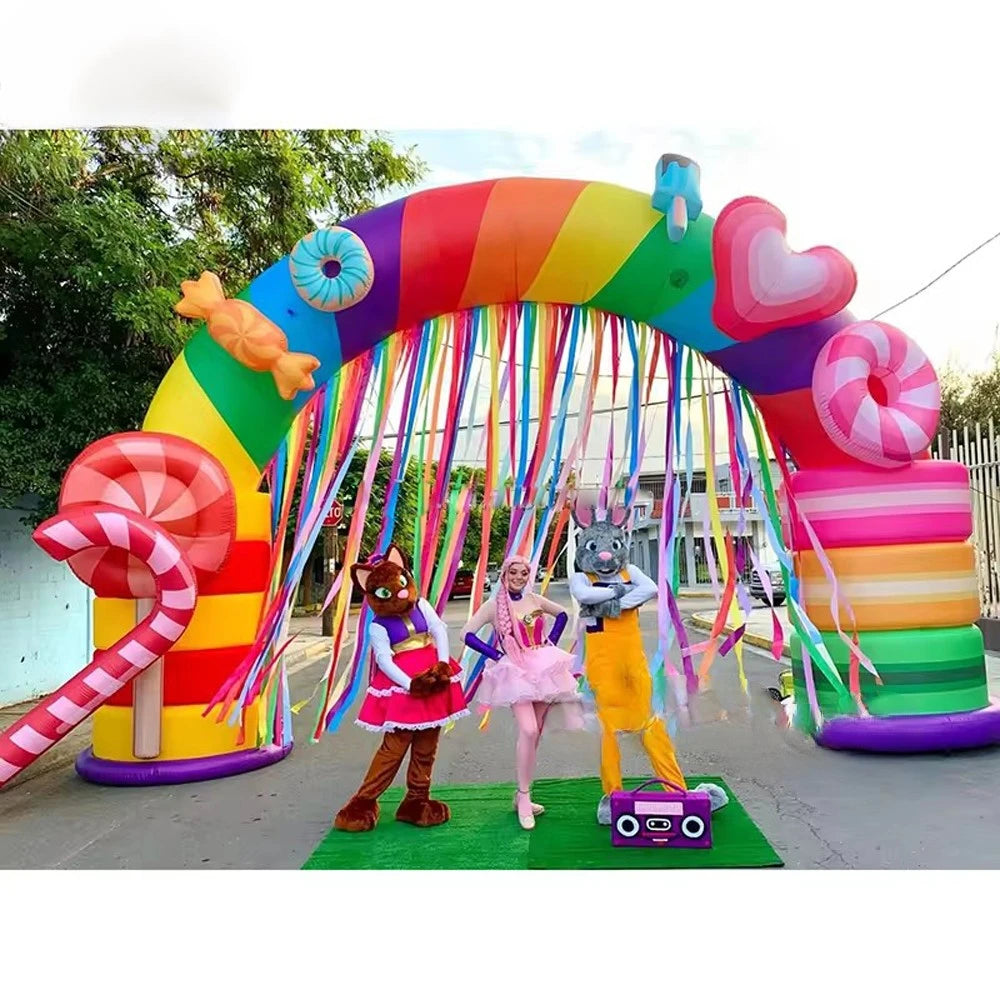 Halloween Decoration Outdoor Inflatable Clown Arch Circus Entry Decor Giant Clown Model Entrance Archway Welcome Door Gate For