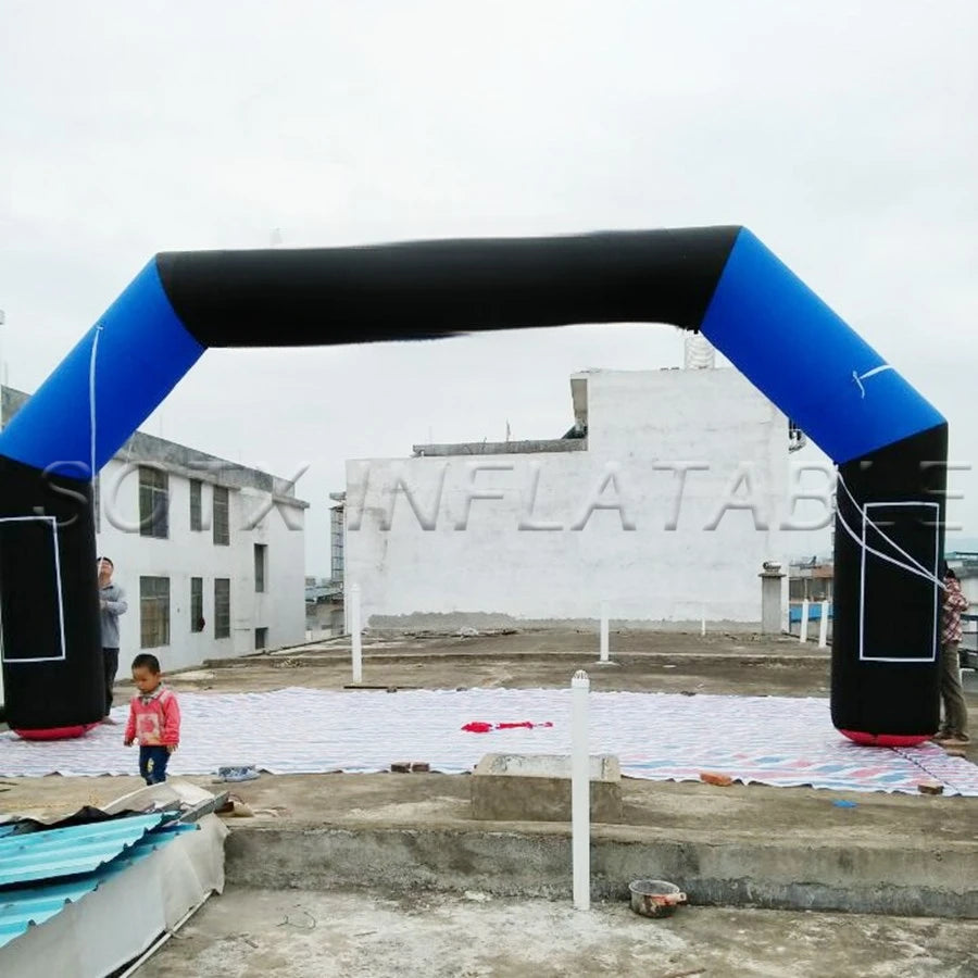 Outdoor Event 8m Wide Marathon Arch Inflatable Race Arches Start Finish Line Archway For
