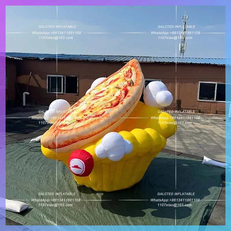 inflatable model Western restaurant Inflatable simulation pizza hamburger fast food restaurant drainage door lighting layout