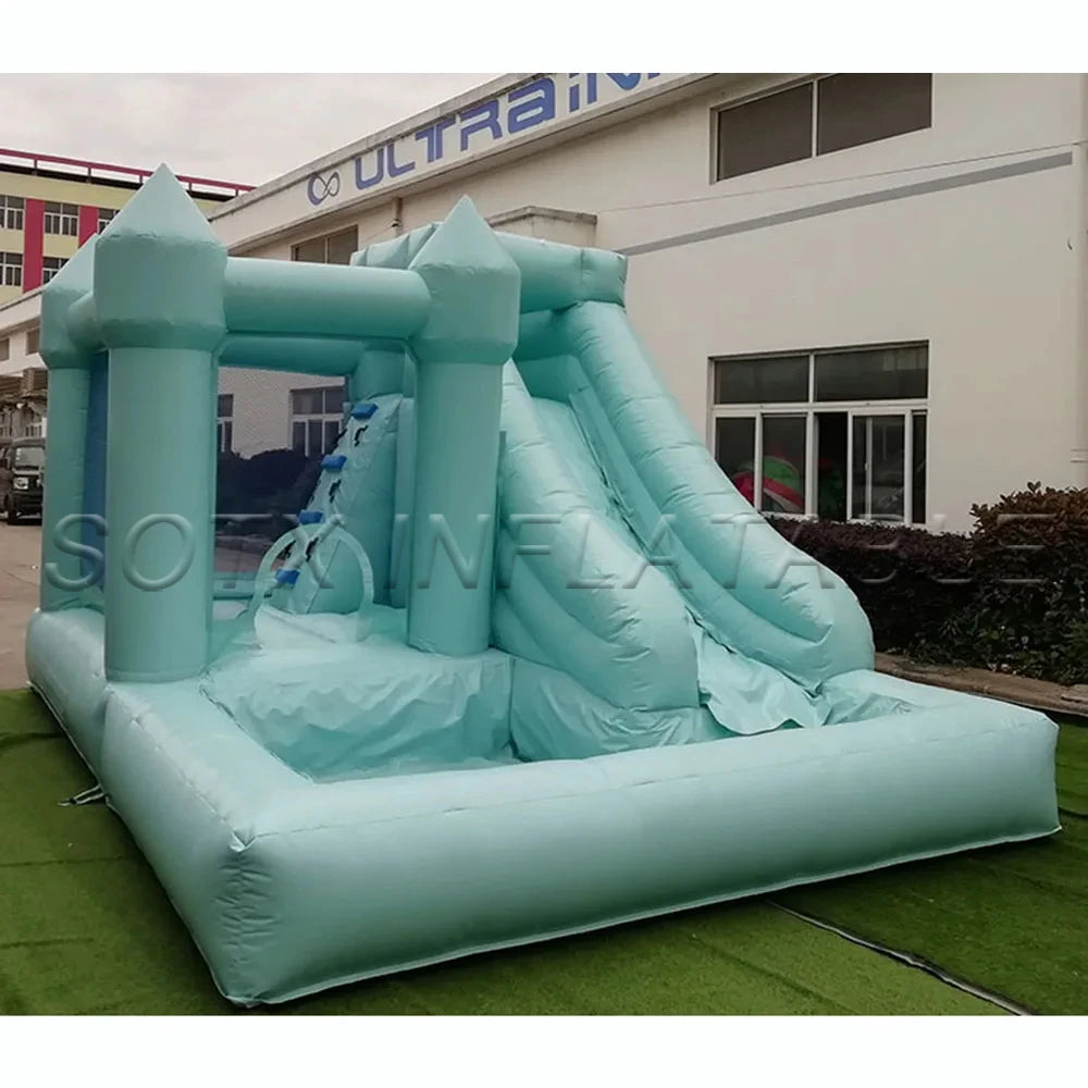 ouse for fun toys Love pink jumper Inflatable Wedding White Bounce Castle With slide Jumping Bed Bouncy castle pink bouncer