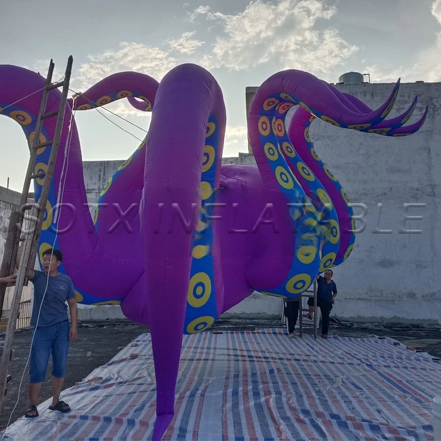 Advertising or Decorations Giant 6m Diameter Inflatable Octopus with Tentacles Inflatable Monster Animal Model for