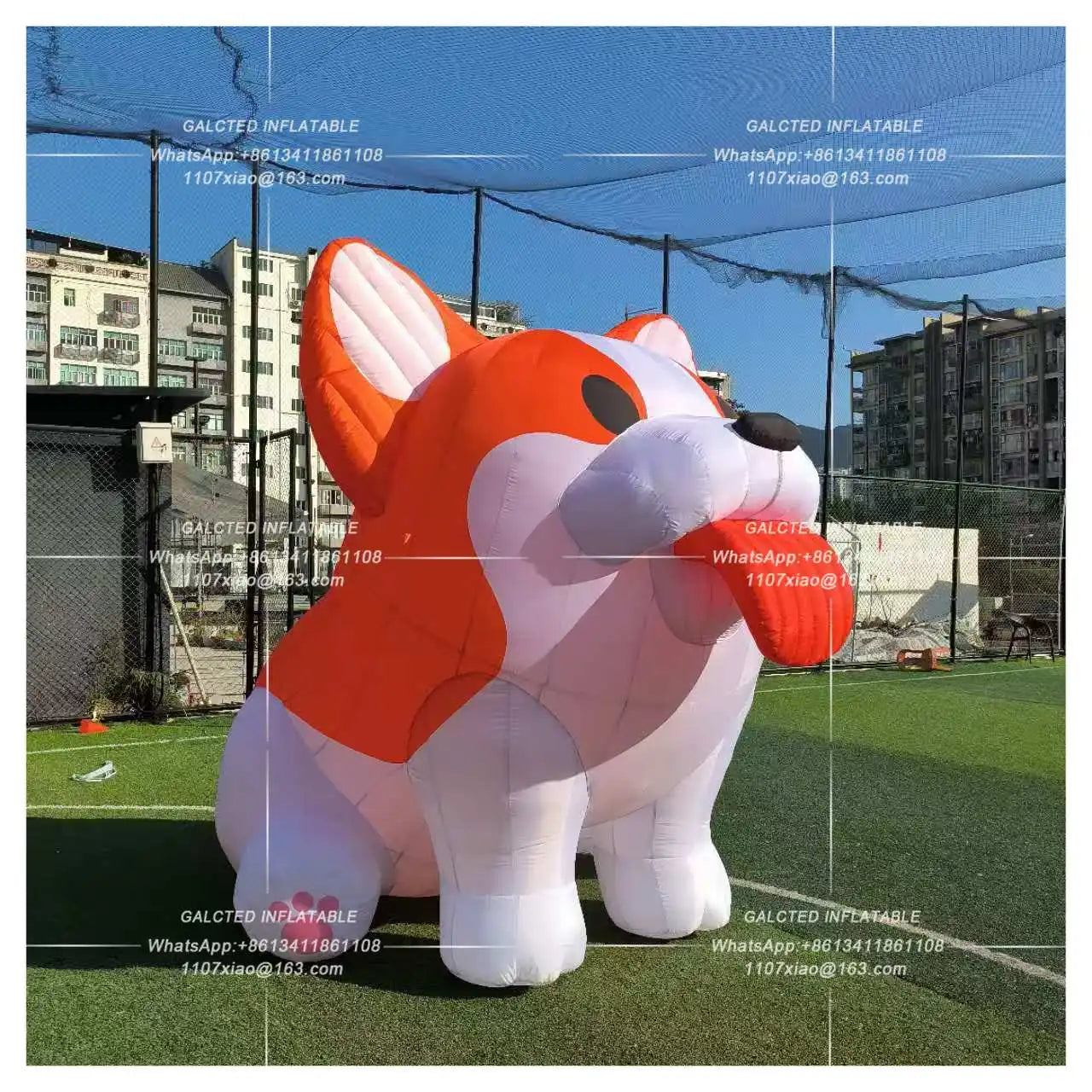 Inflatable Corgi Dog With Blower Giant Outdoor Advertising Event Display Inflatable Animal
