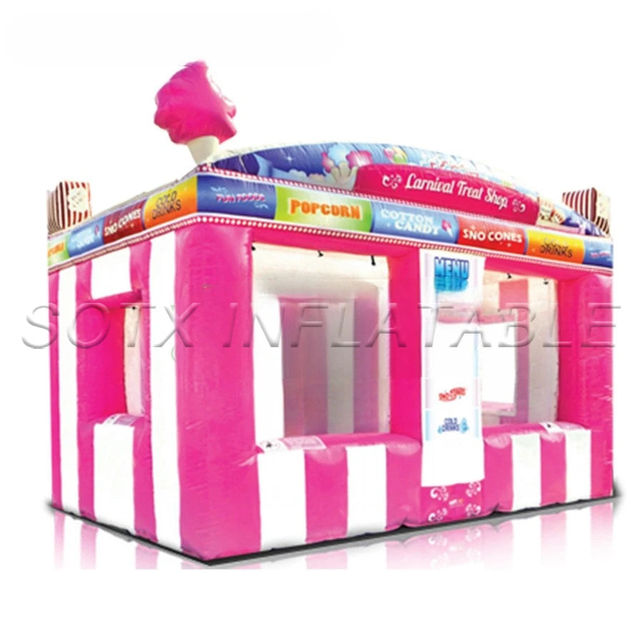 for Events Portable inflatable carnival treat shop,concession booth/stall station with foldable curtain