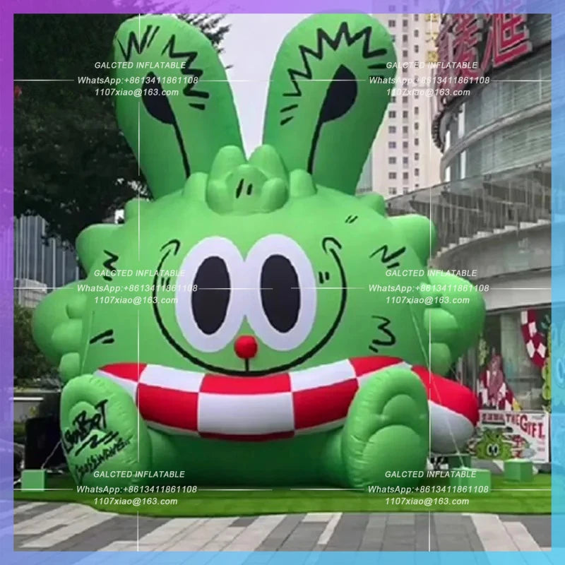 Creative Exhibition Bazaar Halloween Inflatable cartoon Green Rabbit Green Monster Gas Model atmosphere drainage