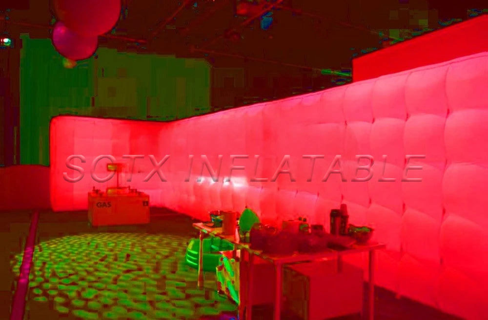 Fair Decorations New Style Excellent Square LED Inflatable Exhibition partition Wall For