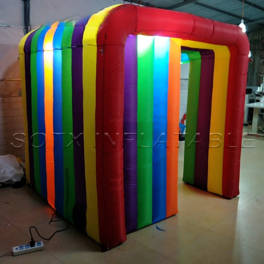 Photo Canopy 1.9x2x1.8m New Style Beautiful Mini Colorful Inflatable Photo Booth Funny Birthday