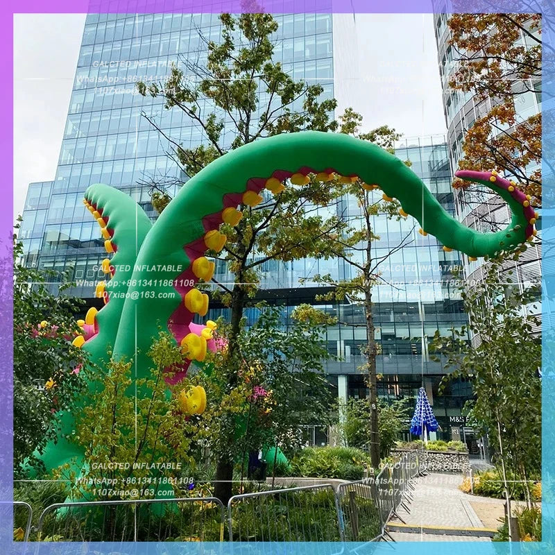 Inflatable Octopus Tentacle Customized 5~7 Meters High For Mall Decoration Giant Blow Up Squid Feet Balloon Toys - BG-O0063