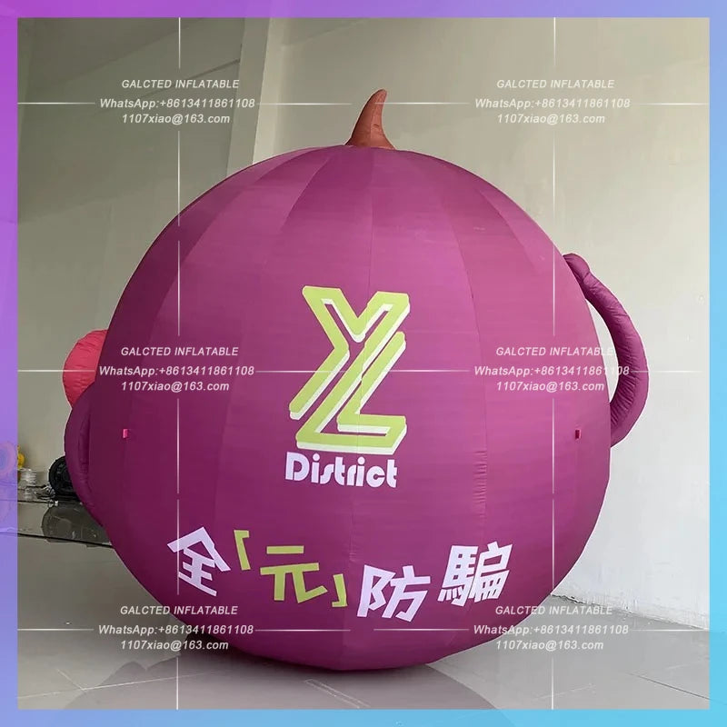 eggplant fruit festival vegetable Giant inflatable purple grape air model  festival help farmers theme enterprise IP mascot