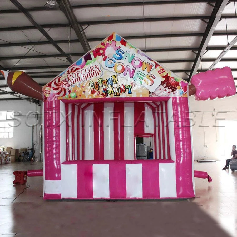 Made In China 2022 Custom Inflatable Candy Booth,Treat Shop,Ice Cream Stall Inflatable Concession Booth For Outdoor Games