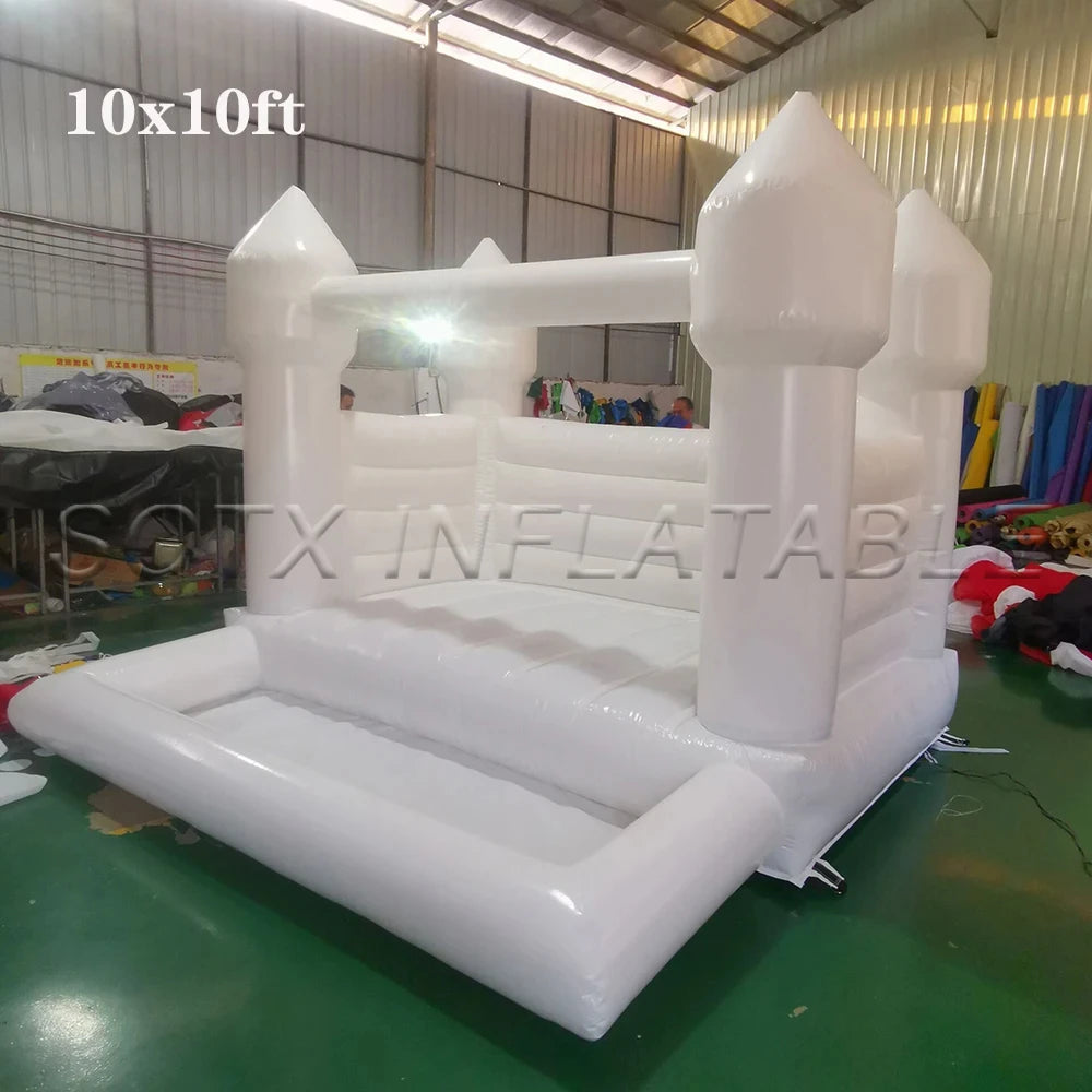 with ball pit 8x10ft kids ballpit jumping bounce castle inflatable toddler white bouncy house pink jumper