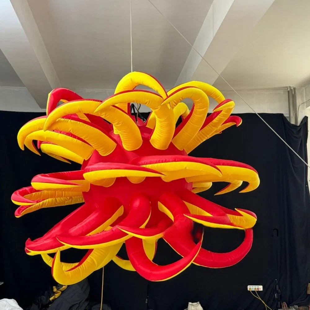 Glow Inflatable Spiky Balls,light-up Inflatable Spike Led Star For Party Wedding Nightclub Ceiling Hanging Decoration