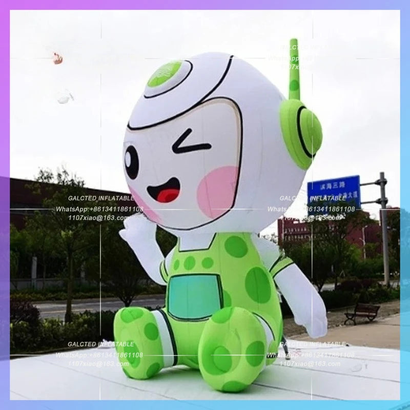 giant inflatable robots Green inflatable robot cartoon air blow doll