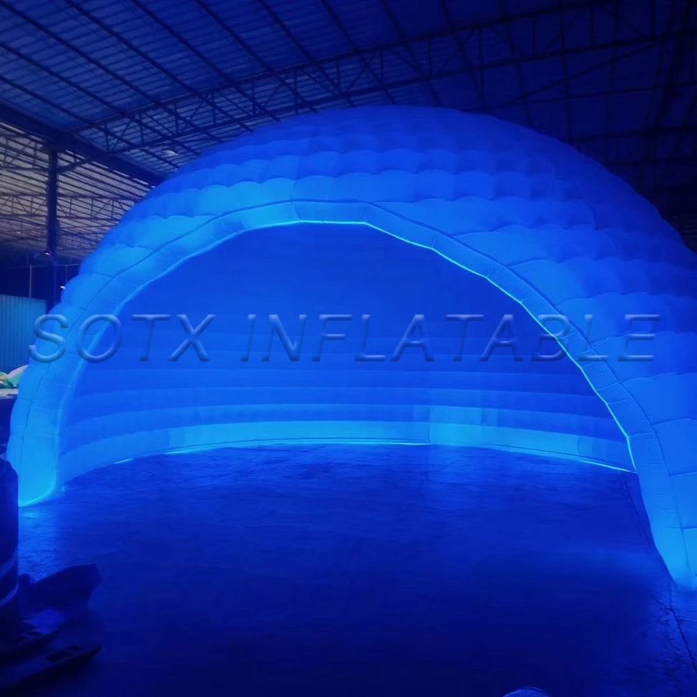 For Outdoor Events Portable Led Inflatable Dome Tent Luxurious Inflatable Igloo With Blower White Air Bubble House