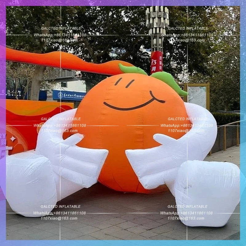 pear air blow fruit for advertising Giant cartoon orange lemon persimmon exhibition decoration