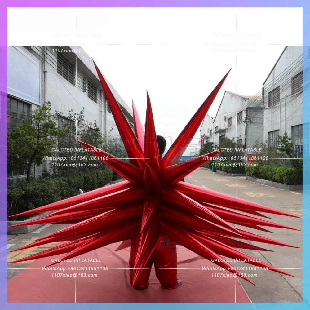 Inflatable Star Costume Fashionable Stage Custom Spiky Walkable  Props Dance Display Performance Costume For Adults